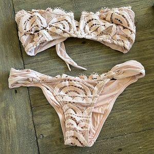 PilyQ pink lace bikini
